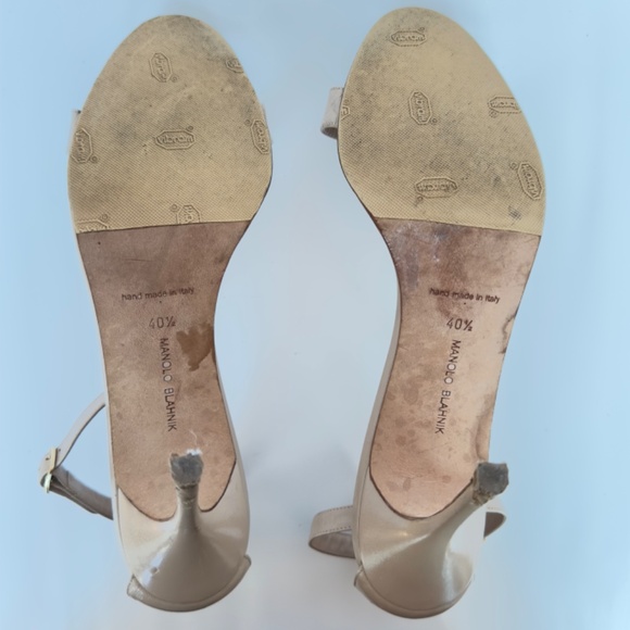 MANOLO BLAHNIK Chaos Leather Ankle Strap Sandals - Picture 8 of 10